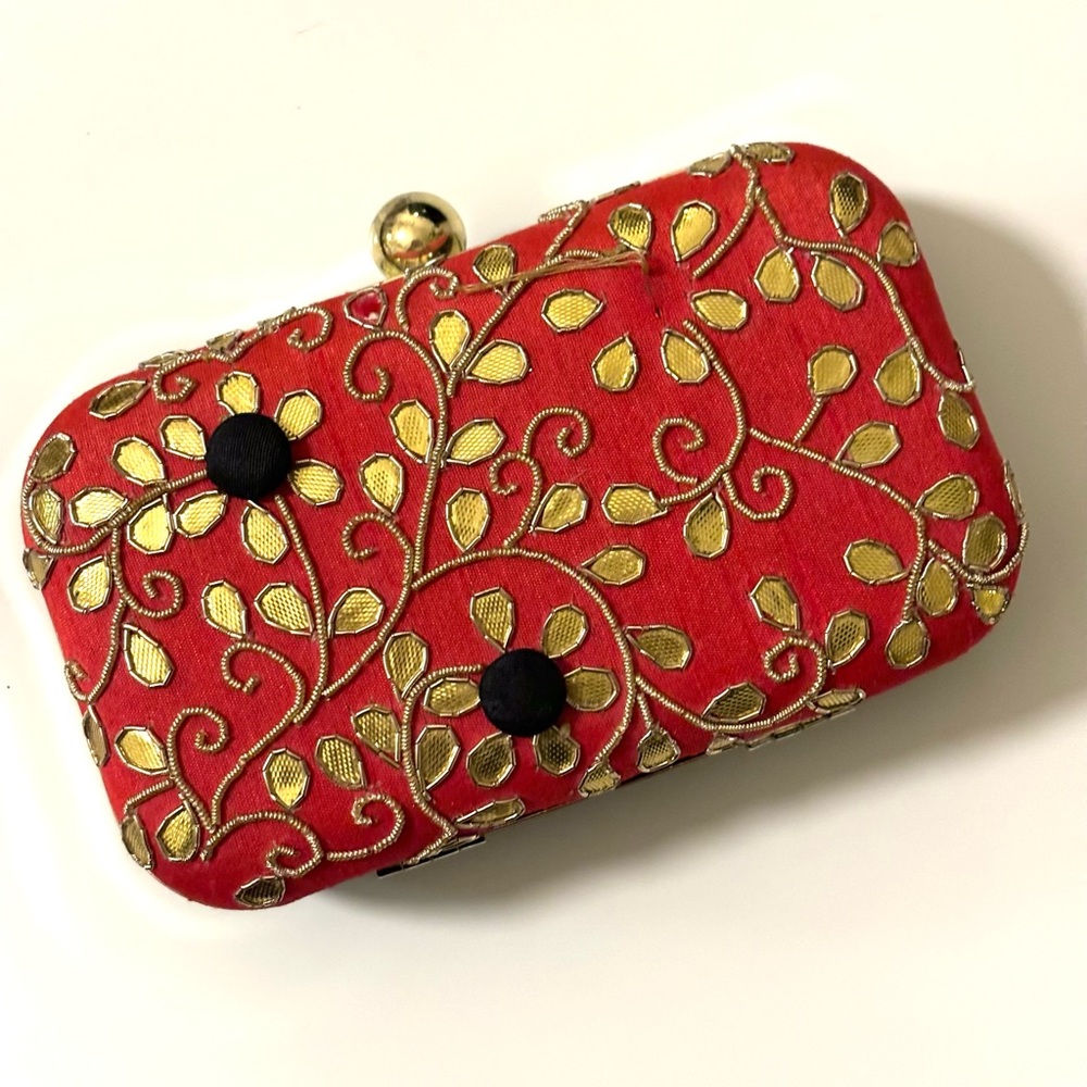 RAW SILK RAJASTANI CLUTCH PURSE